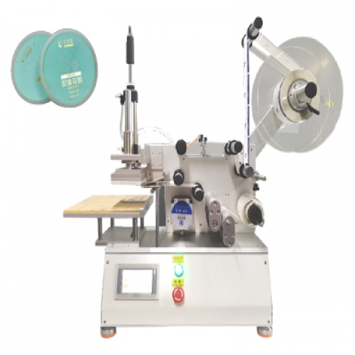 即食桃膠半自動平面貼標(biāo)機