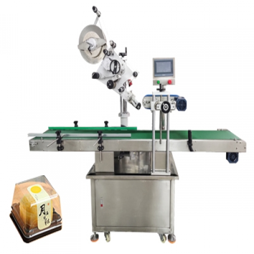 食品盒單轉角貼標機